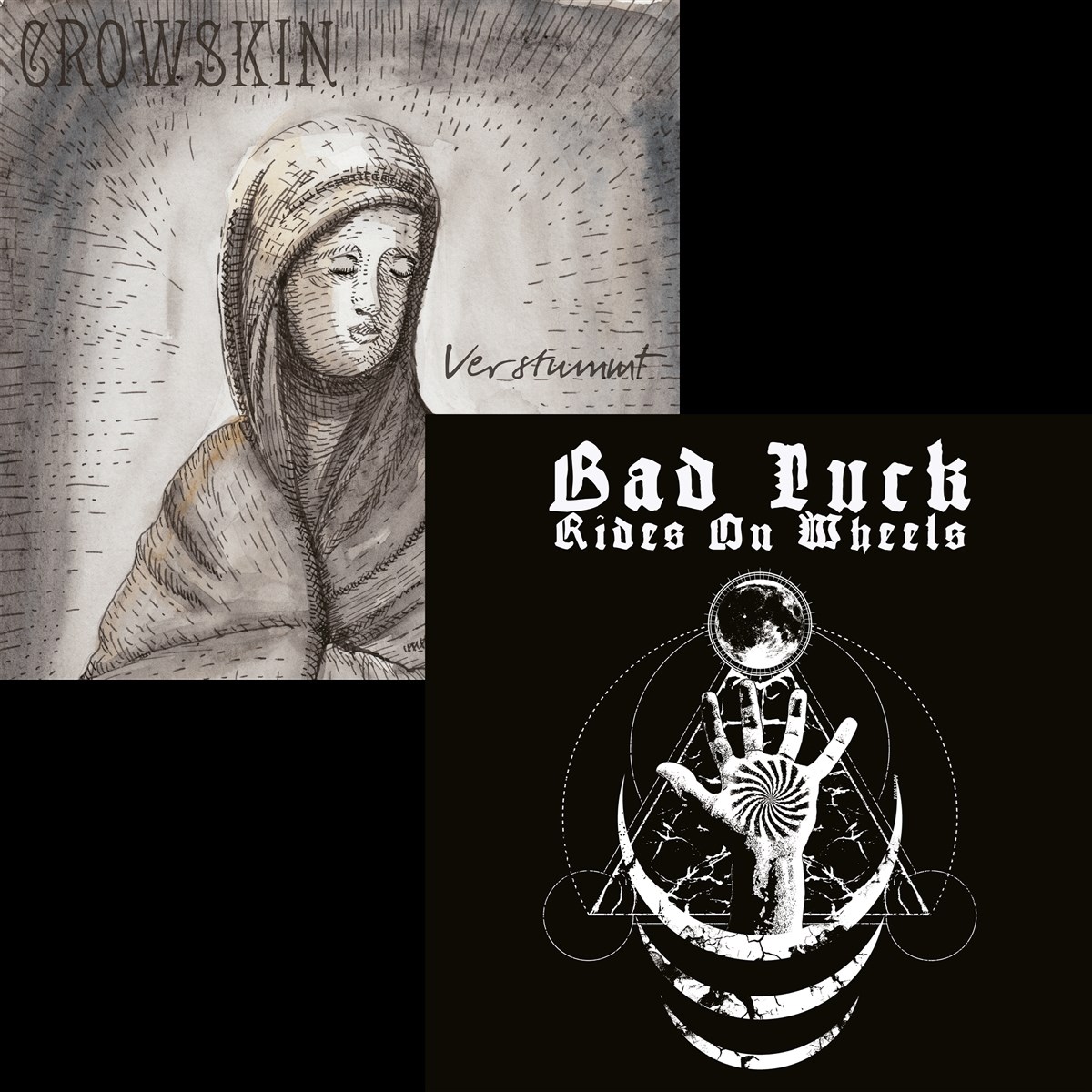 Crowskin & Bad Luck Rides On Wheels - Verstummt / Monocelestial Chords