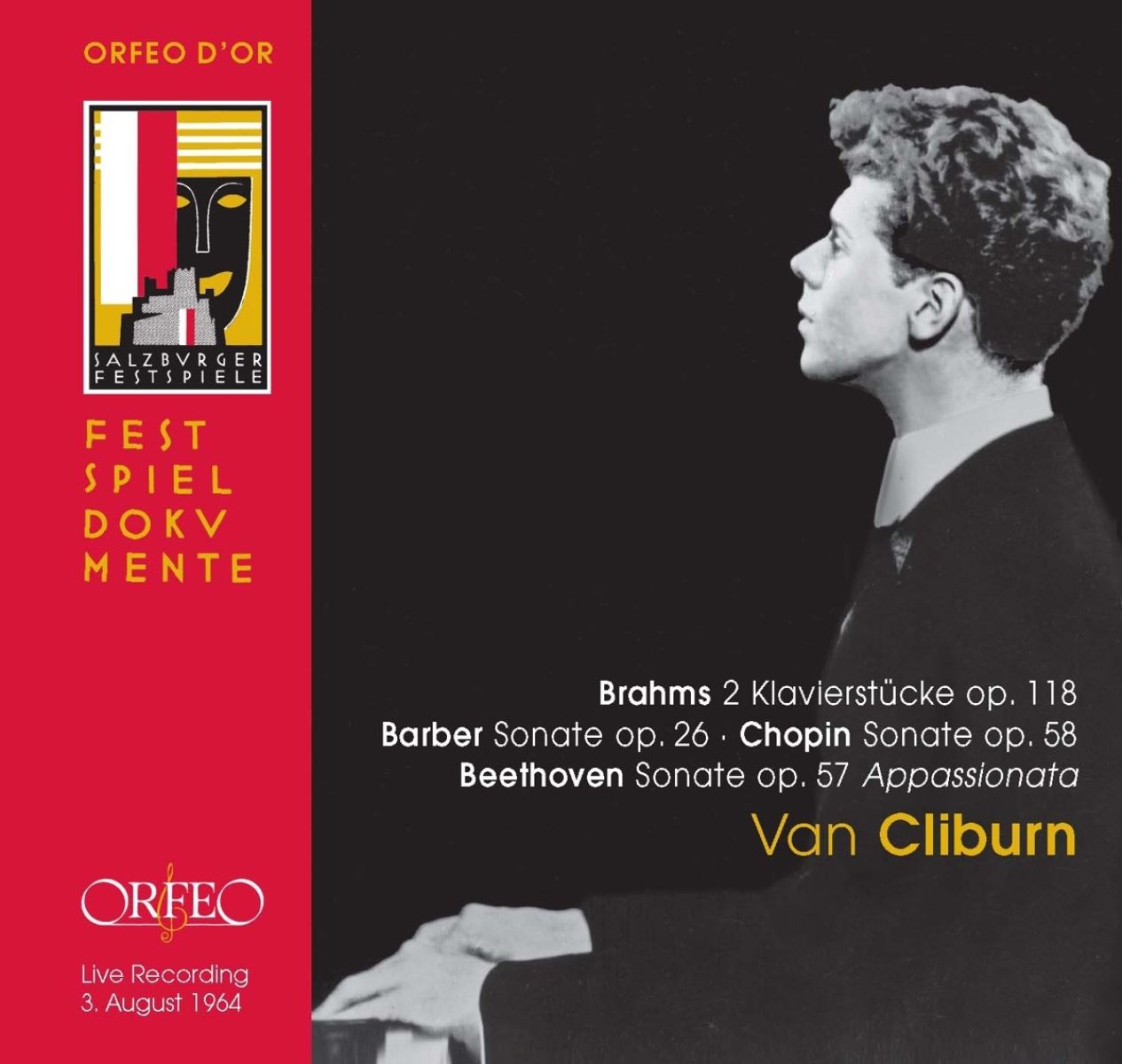 Van Cliburn - Brahms: 2 Klavierstücke Op. 118 | Barber: Sonate Op. 26 | Chopin: Sonate Op. 58 | Beethoven: Sonate Op. 57 Appassionata [Live Recording 3. August 1964]