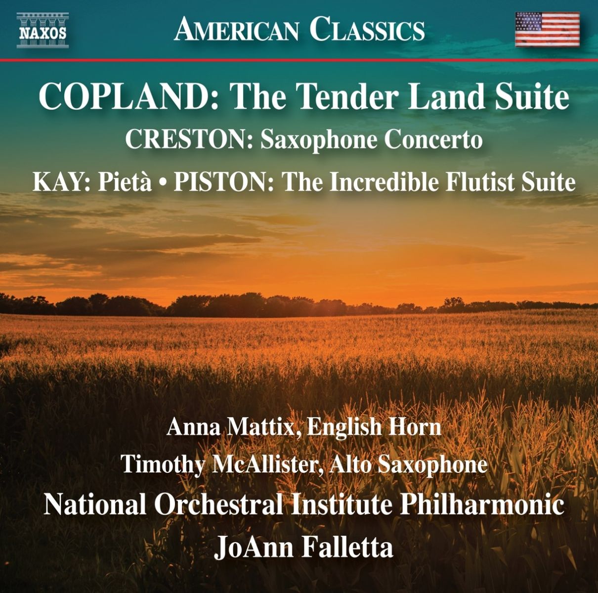 Anna Mattix, National Orchestral Institute Philharmonic, JoAnn Falletta - Copland: The Tender Land Suite - Creston: Saxophon