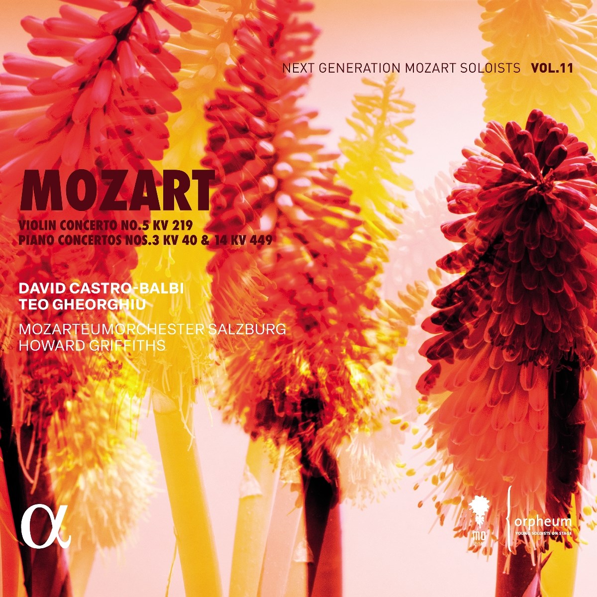 Afbeelding van Teo Gheorghiu, David Castro-Balbi, Mozarteumorchester Salzburg, Howard Griffiths - Mozart: Violin Concerto No. 5 Kv 219, Piano Concertos Nos. 3 Kv 40 & 14 Kv 449