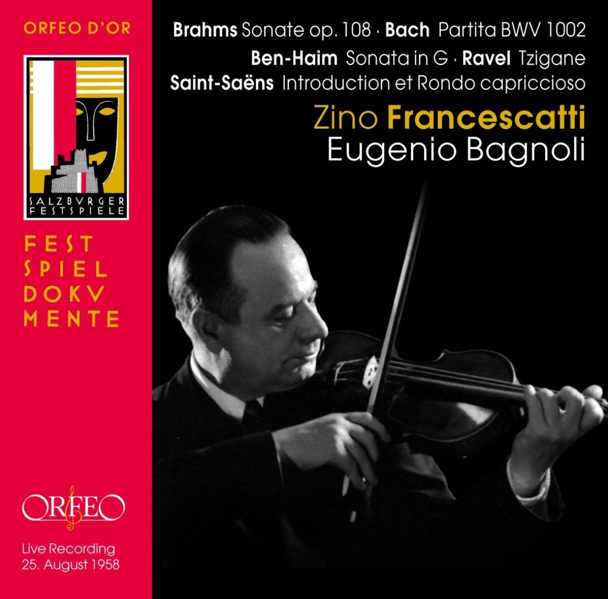 Zino Francescatti, Eugenio Bagnoli - Brahms . Ben-Haïm . Saint-Saëns