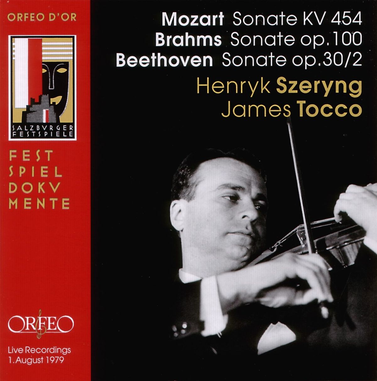 Afbeelding van Henryk Szeryng & James Tocco - Mozart: Sonate Kv 454/Brahms: Sonate Op. 100/Beethoven: Sonate Op.30