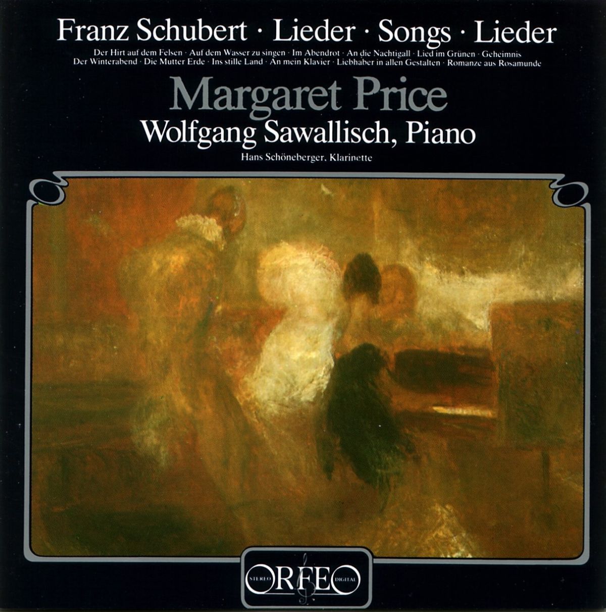Afbeelding van Margaret Price, Wolfgang Sawallisch, Hans Schöneberger - Schubert: Ausgewählte Lieder