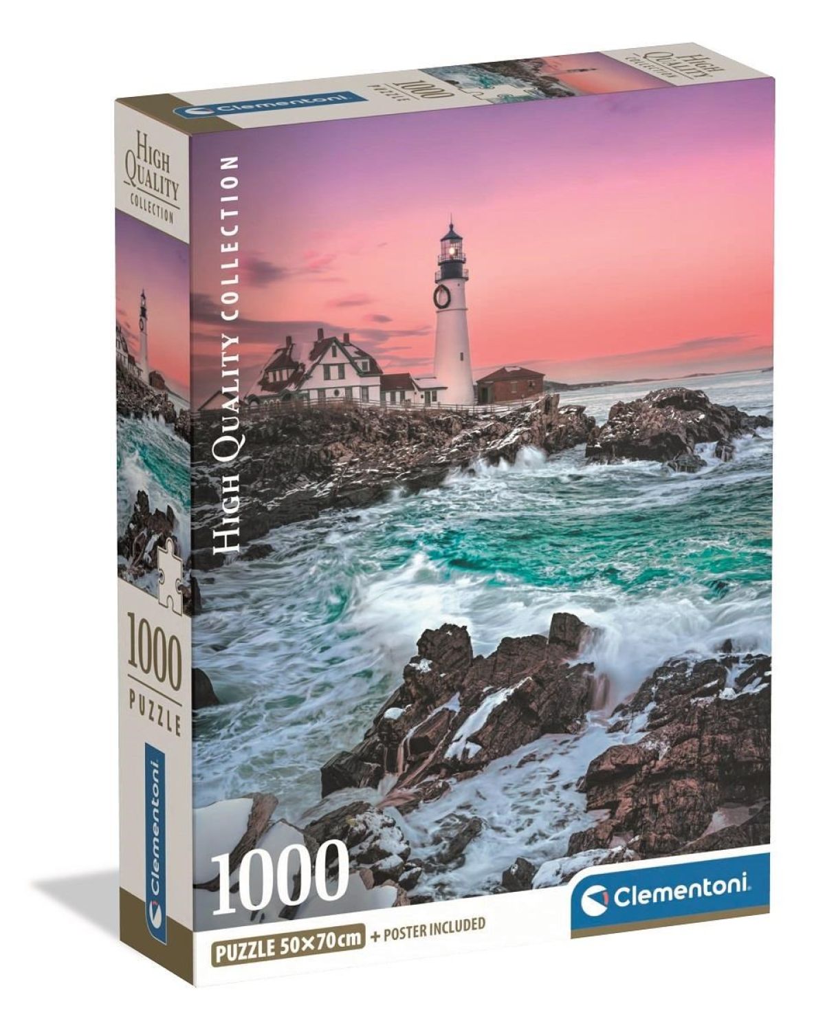 Afbeelding van First Snow At Portland Head HQC (Compact Box 1000 stukjes)