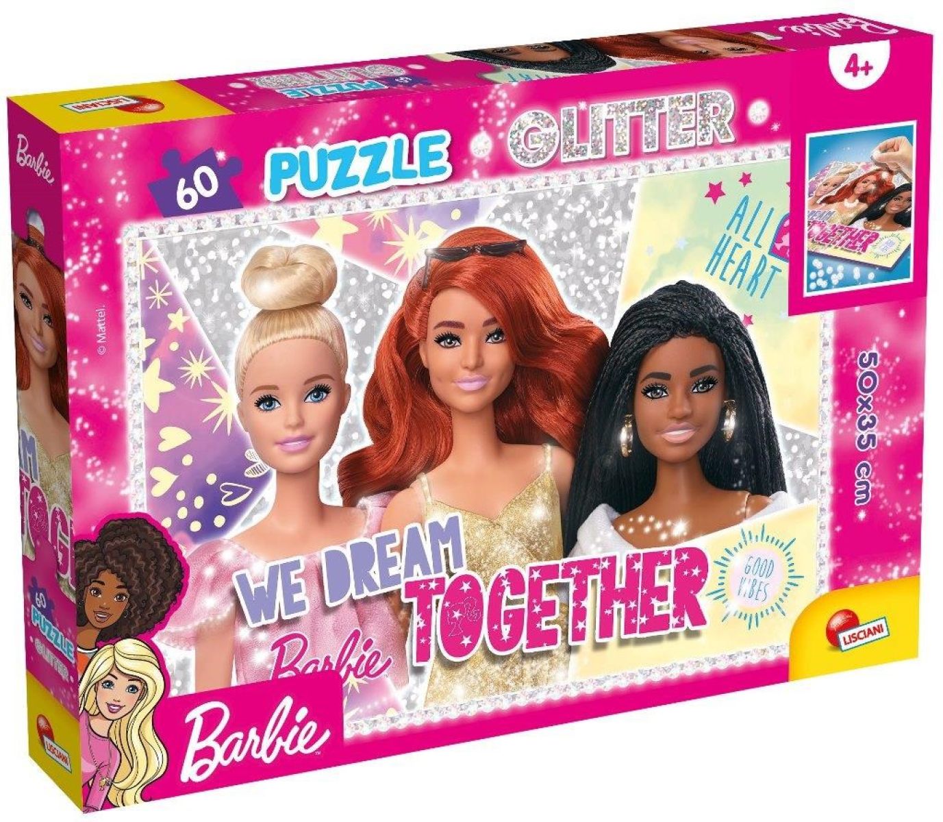 Afbeelding van Barbie - Glitter Puzzel - SELFIE! (60 stukjes)