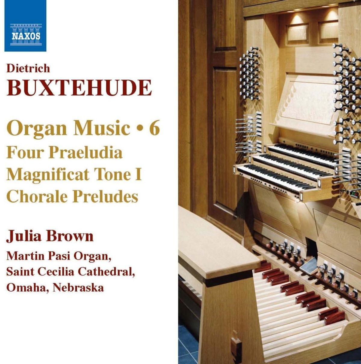 Afbeelding van Julia Brown - Buxtehude: Organ Music 6 (Four Praeludia | Magnificat Tone I | Chorale Preludes)