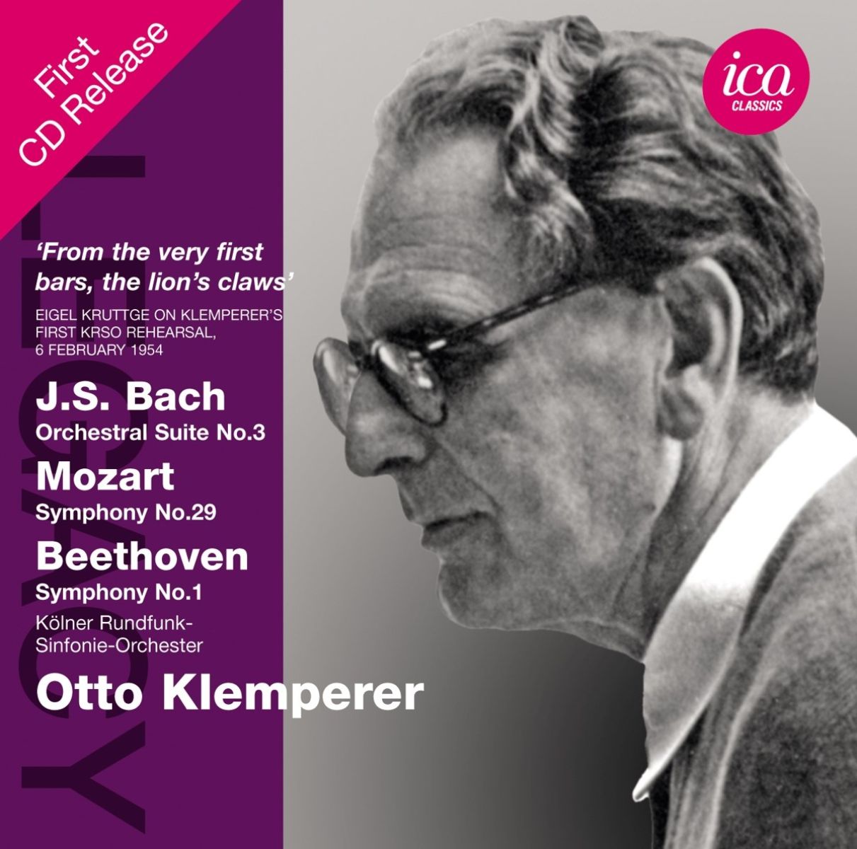 Afbeelding van Otto Klemperer, WDR Sinfonieorchester Köln - J.S. Bach: Orchestral Suite No.3 - Mozart: Symphony No