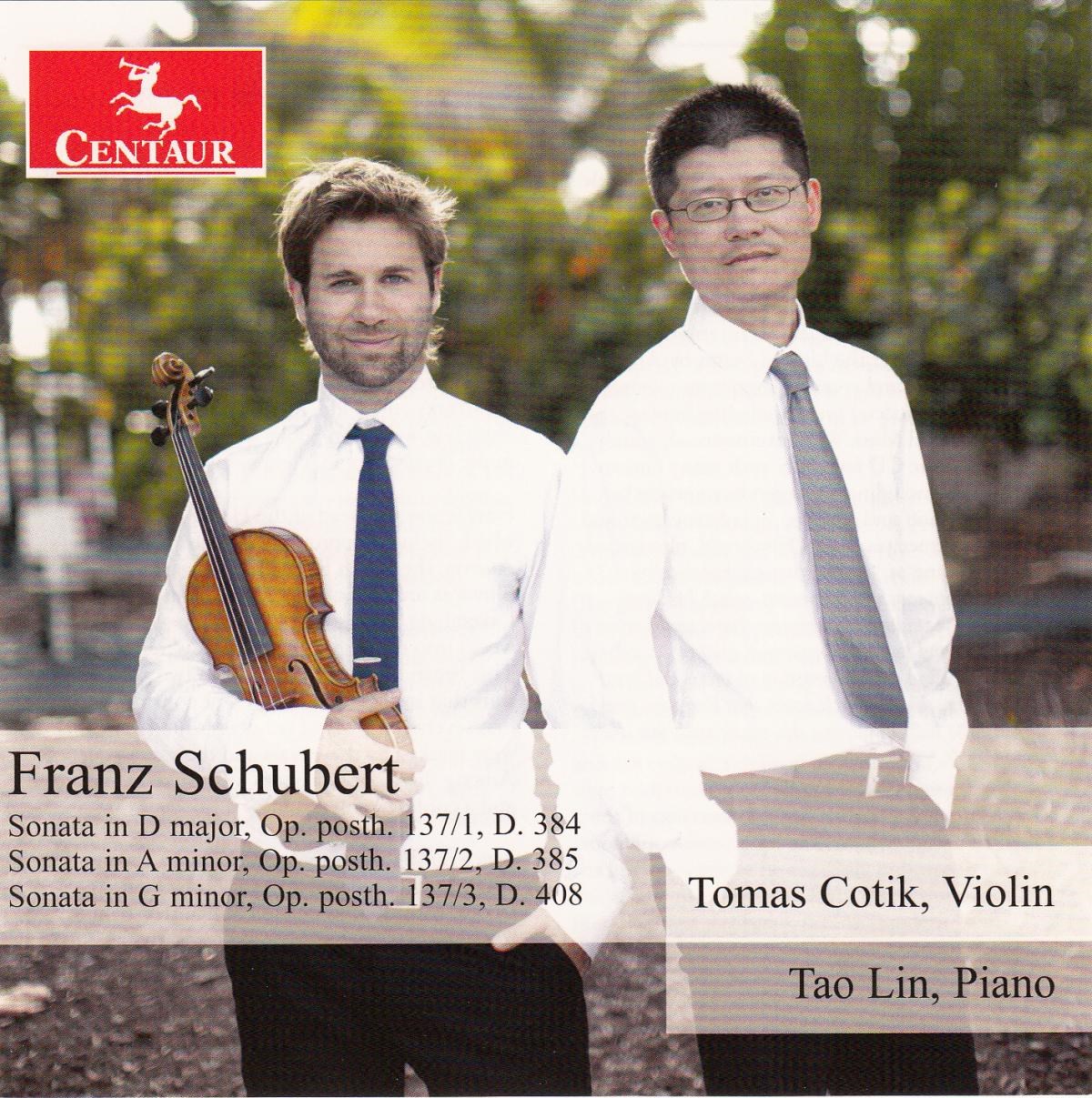 Afbeelding van Tomas Cotik & Tao Lin - Schubert: Violin Sonatas
