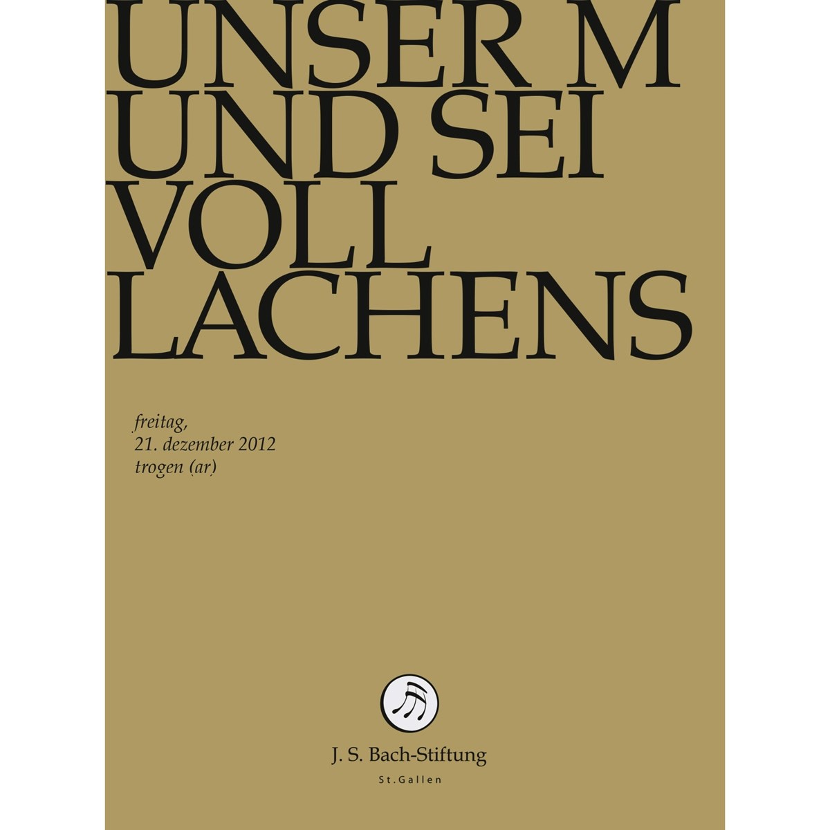 Afbeelding van Chor & Orchester Der J.S. Bach-Stiftung, Rudolf Lutz - J.S. Bach: Unser Mund Sei Voll Lachens B