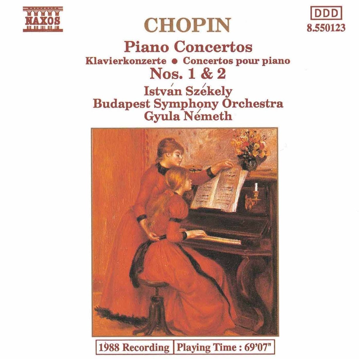Afbeelding van Istvan Szekely, Budapest Symphony Orchestra, Gyula Németh - Chopin: Piano Concertos 1 & 2
