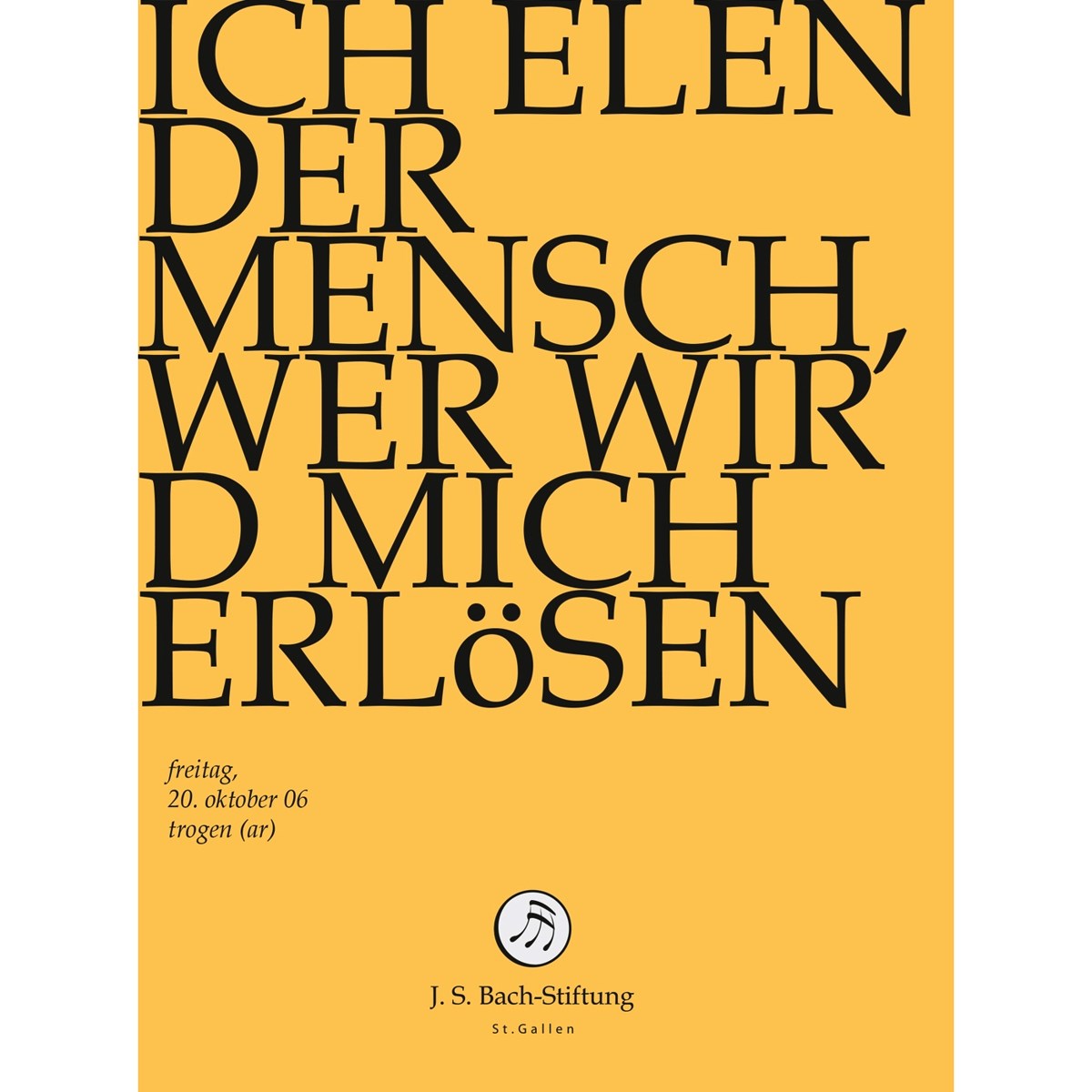 Chor & Orchester Der J.S. Bach-Stiftung, Rudolf Lutz - J.S. Bach: Ich Elender Mensch, Wer Wird