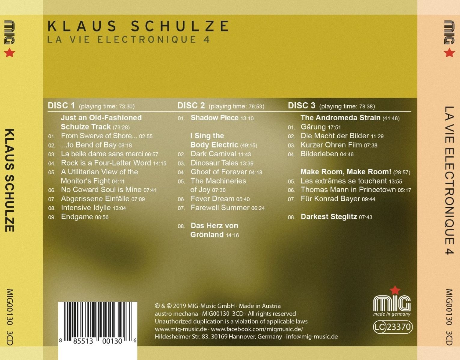Afbeelding van Klaus Schulze - La Vie Electronique 4