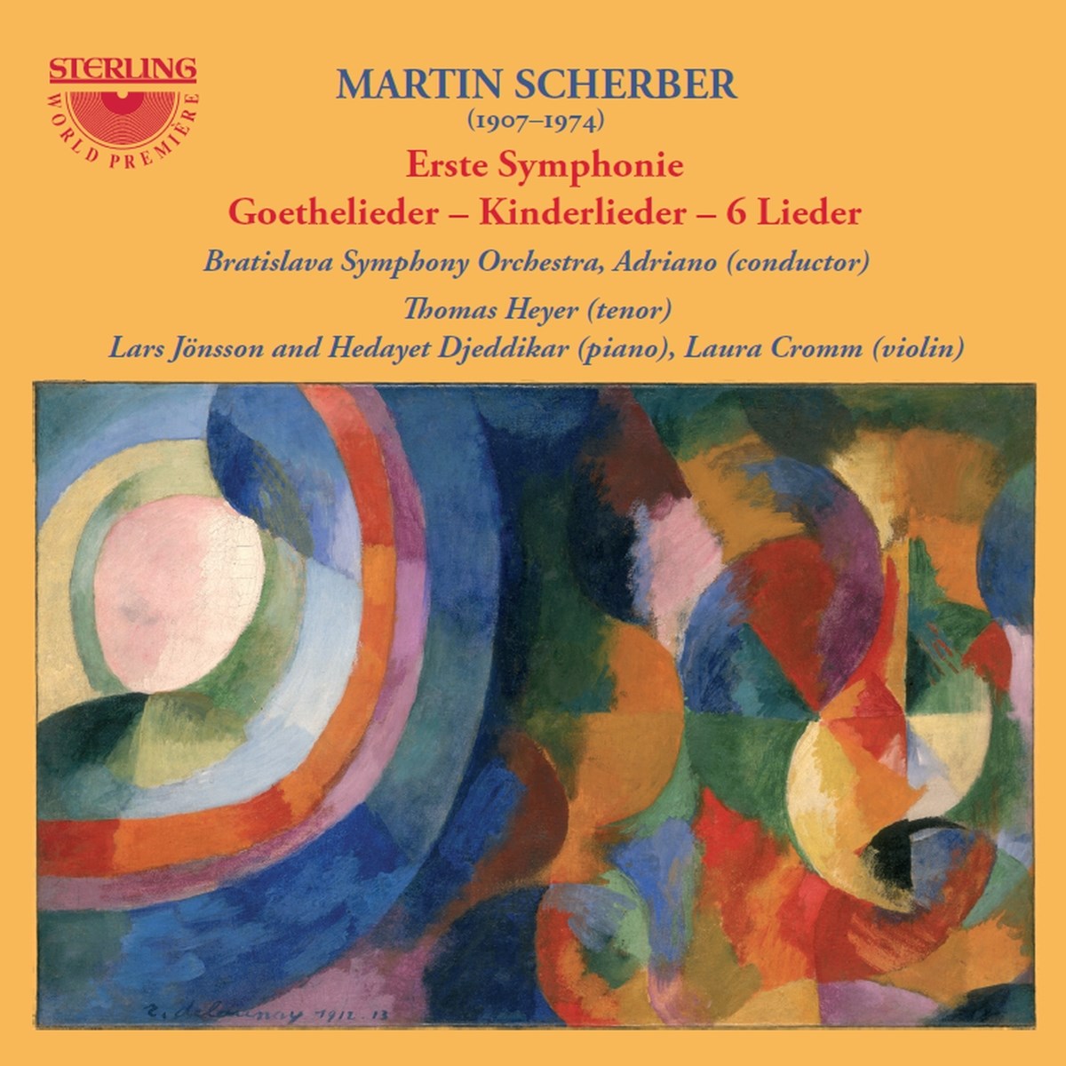 Afbeelding van Bratislava Symphony Orchestra, Adriano - Scherber: Erste Symphonie: Goethelieder - Kinderlieder - 6 Lieder
