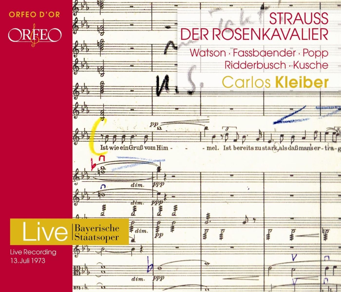 Afbeelding van Bayerischen Staatsoper, Carlos Kleiber - Strauss: Der Rosenkavalier