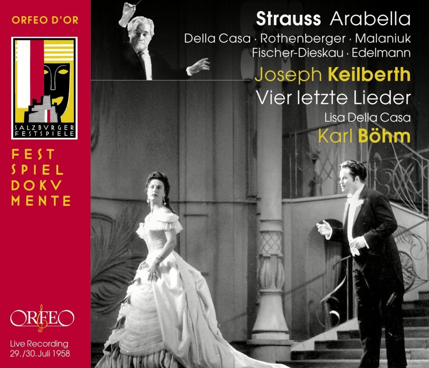 Afbeelding van Lisa Della Casa, Dietrich Fischer-Dieskau, Wiener Philharmoniker, Karl Böhm - Strauss: Arabella | Vier Letzte Lieder