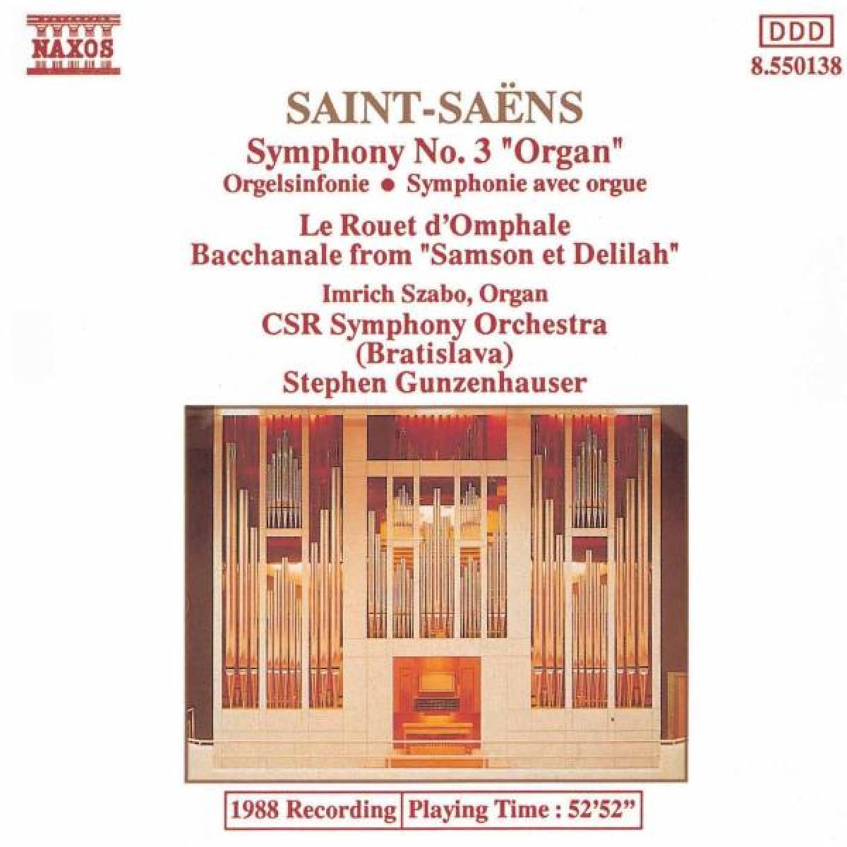 Afbeelding van Czecho-Slovak Radio Symphony Orchestra - Saint-Saëns: Symphony 3