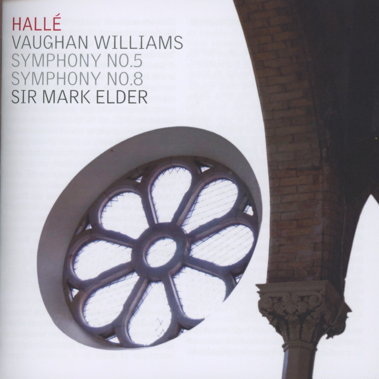 Afbeelding van Hallé Orchestra, Sir Mark Elder - Vaughan Williams: Symphony No.5 | Symphony No.8