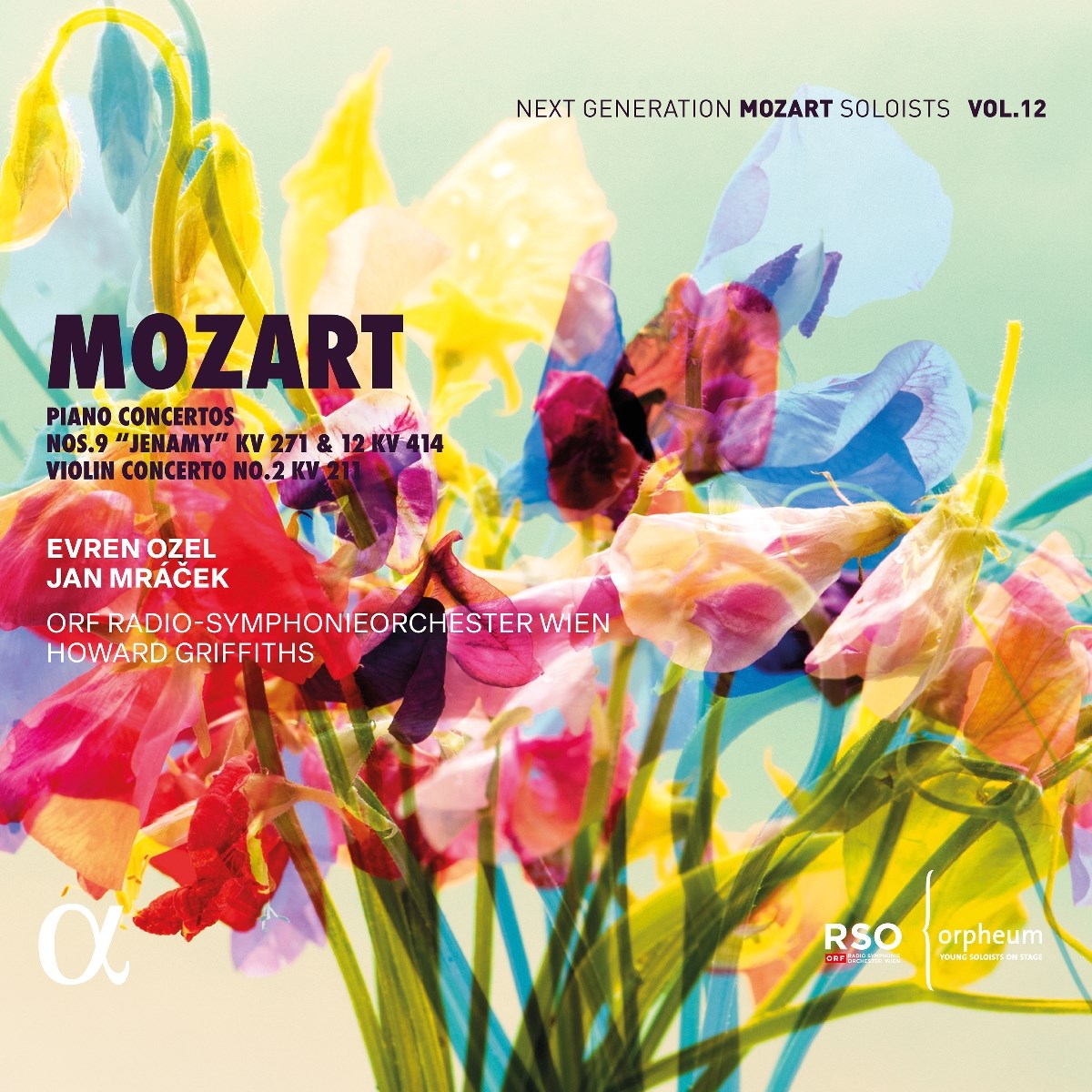 Afbeelding van ORF Radio-Symphonieorchester Wien, Howard Griffiths, Evren Ozel, Jan Mracek - Mozart: Piano Concertos Nos. 9 In E-Flat Major, Kv 271 "Jenamy" & 12 In A Major, Kv 414/385P, Violin Concerto No. 2 In D Major, Kv 211