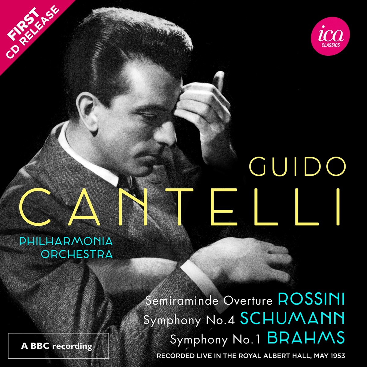 Afbeelding van Philharmonia Orchestra, Guido Cantelli - Rossini: Semiraminde Overture | Symphony No. 4 | Symphony No. 1