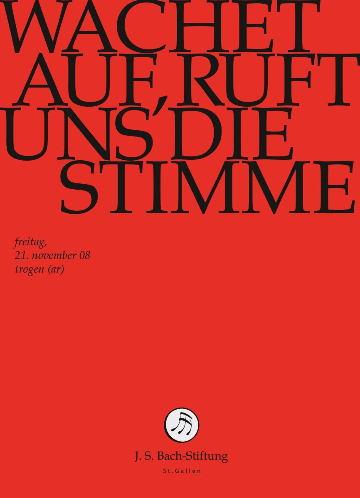 Chor & Orchester Der J.S. Bach-Stiftung, Rudolf Lutz - J.S. Bach: Wachet Auf, Ruft Uns Die Stim