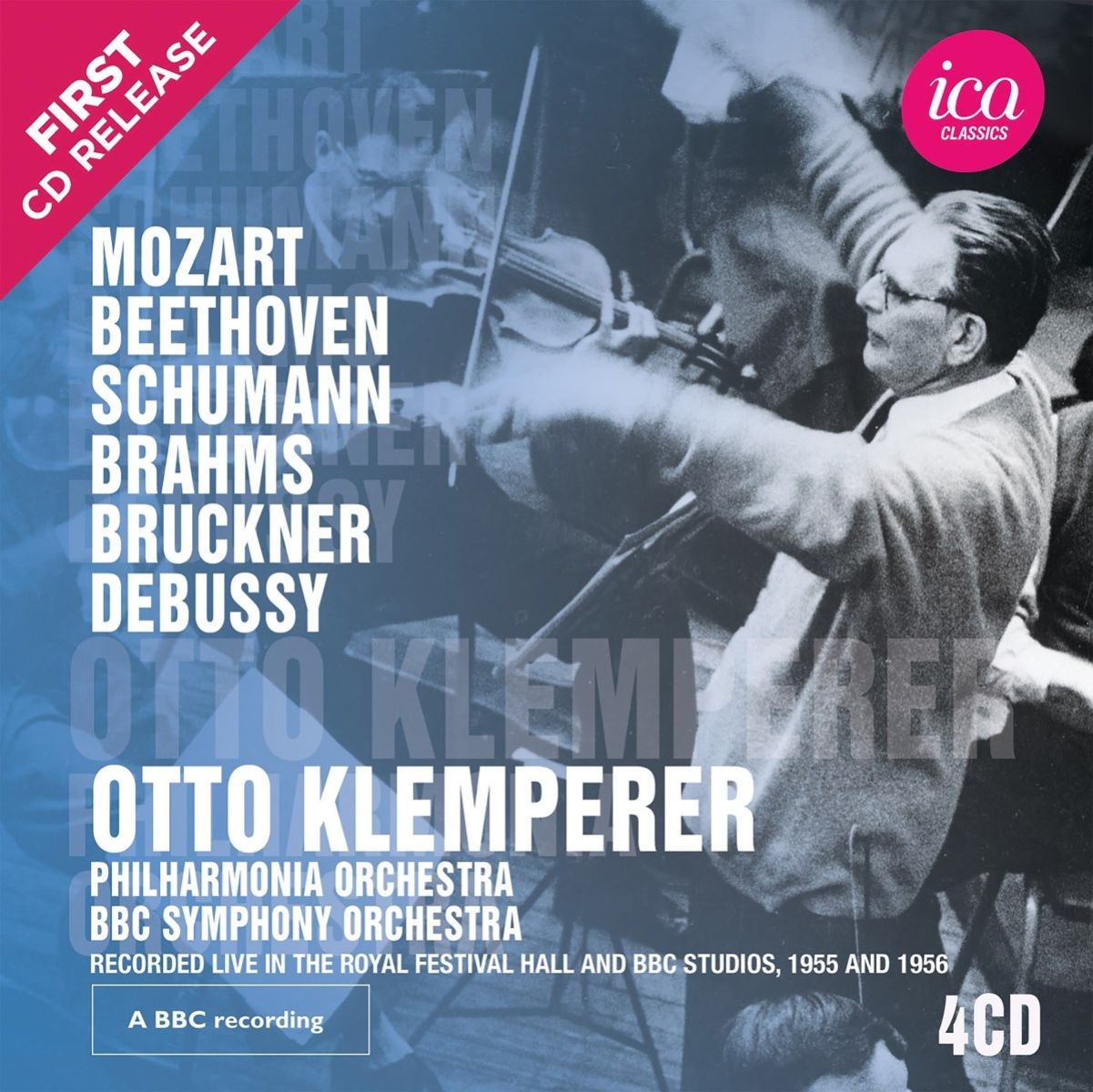 Afbeelding van Otto Klemperer, Philharmonia Orchestra, BBC Symphony Orchestra - Otto Klemperer: Live Mozart, Beethoven, Schumann, Brahms, Bruckner, Debussy