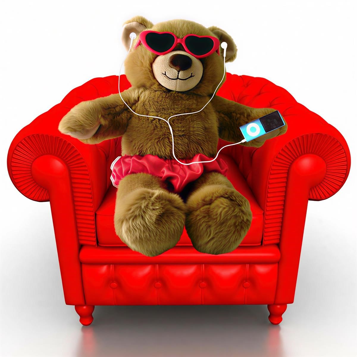 Relaxing Inspirational Music - Chillin' Bear Card 1