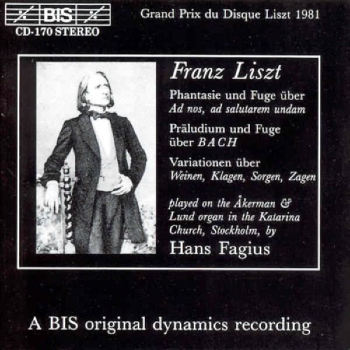 Afbeelding van Hans Fagius - Liszt: Phantasy And Fugue On Ad Nos