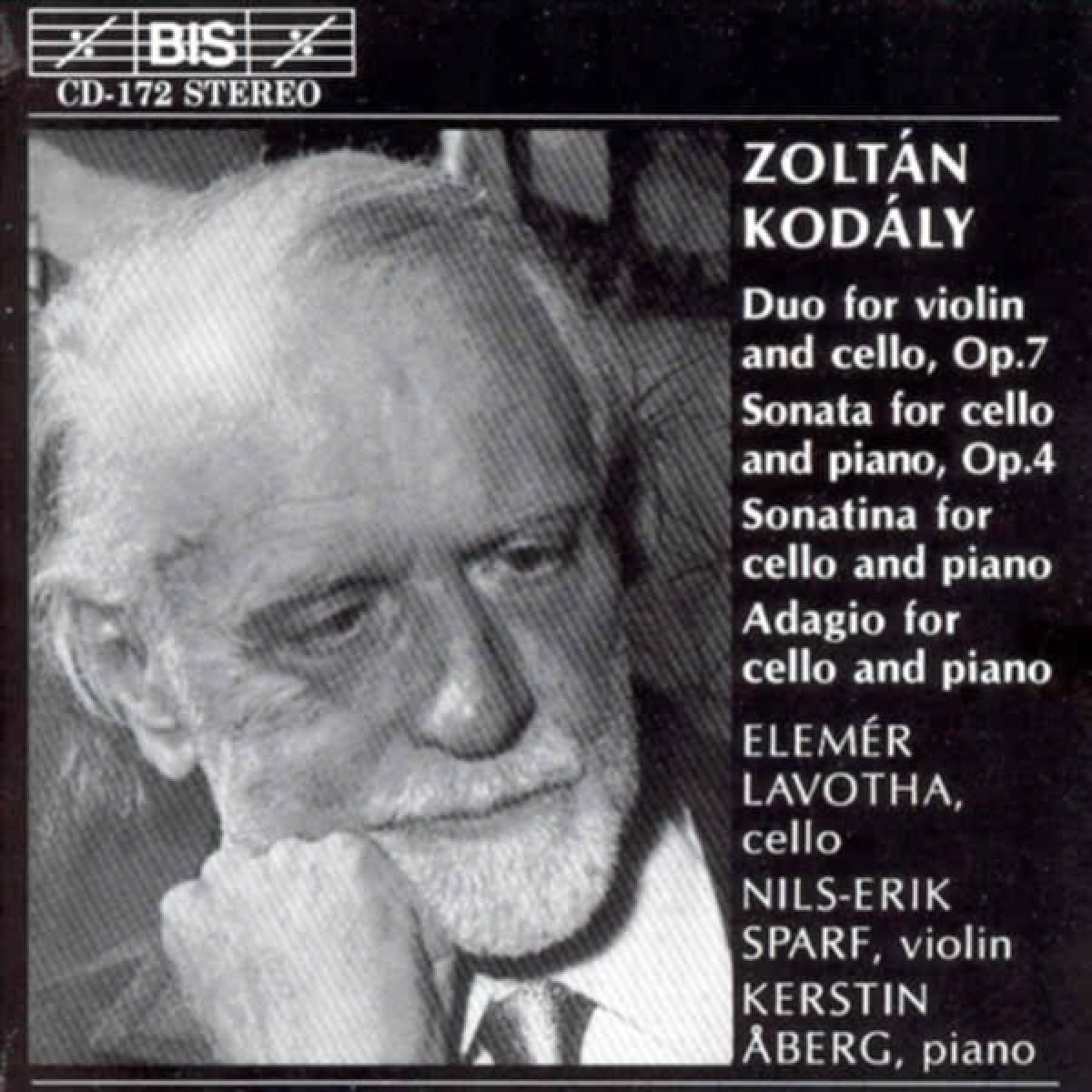 Elemér Lavotha, Nils-Erik Sparf, Kerstin Alberg - Kodály: Duo For Violin, Cello & Piano