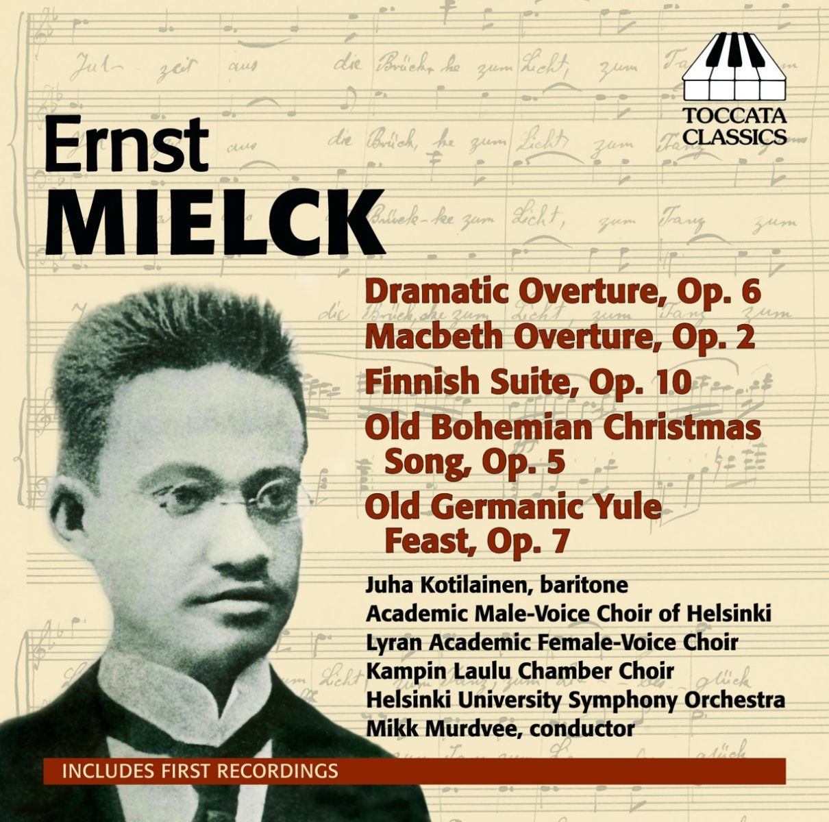 Afbeelding van Juha Kotilainen, Helsinki University Symphony Orchestra, Mikk Murdvee - Mielck: Orchestral And Choral Works