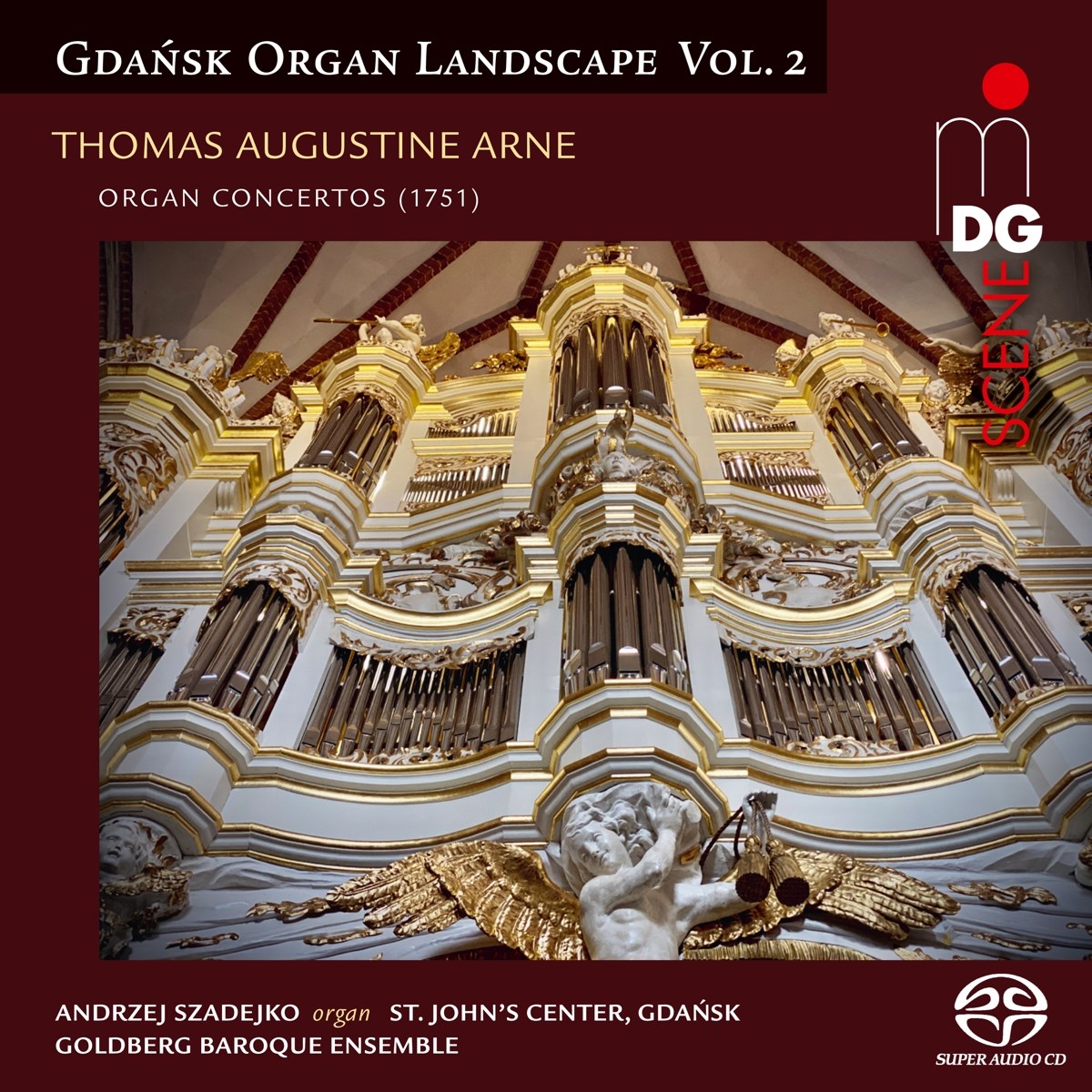 Afbeelding van Andrzej Mikolaj Szadejko, Goldberg Baroque Ensemble - Arne: Gdansk Organ Landscape Vol.2