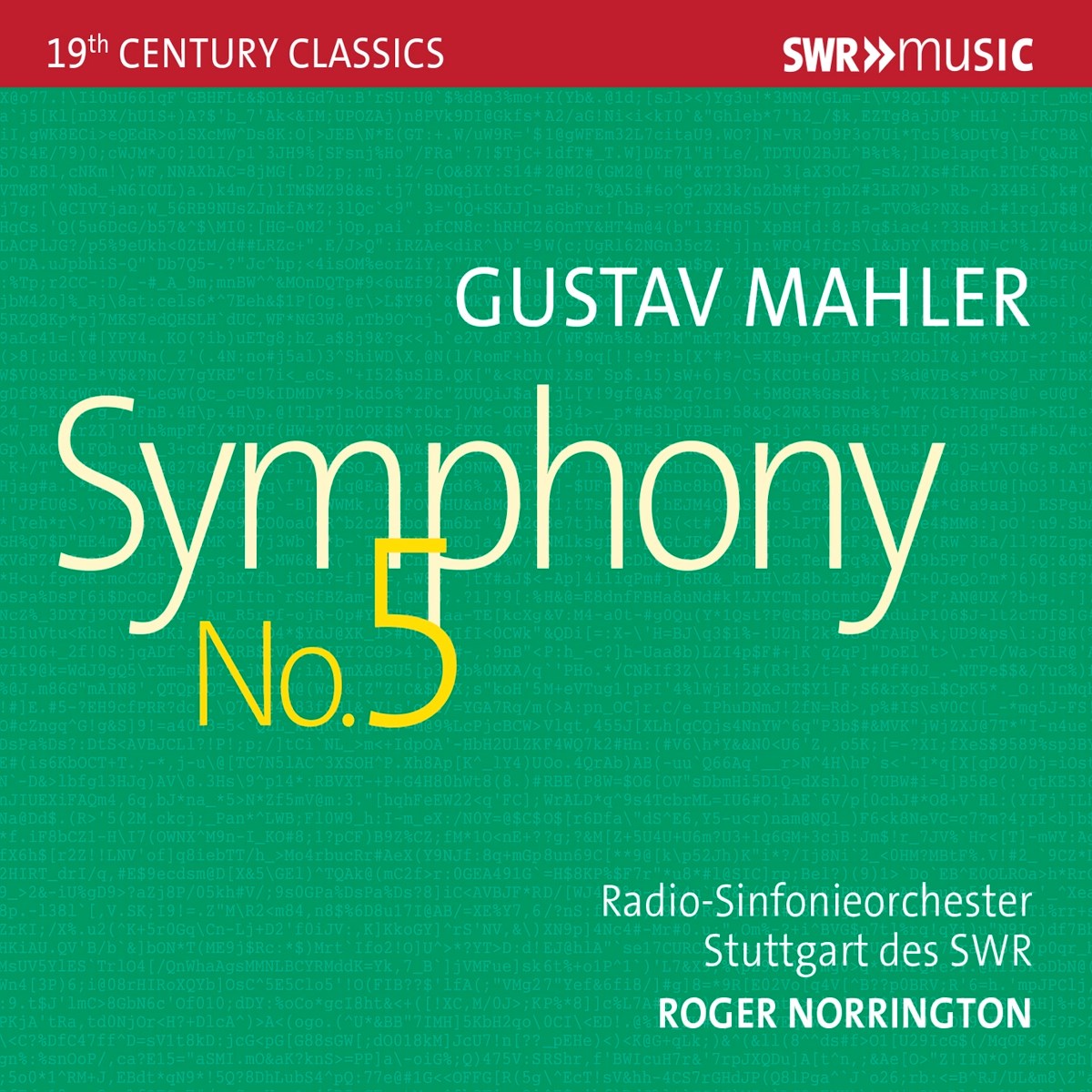 Afbeelding van Radio-Sinfonieorchester Stuttgart Des SWR, Roger Norrington - Mahler: Symphony No.5