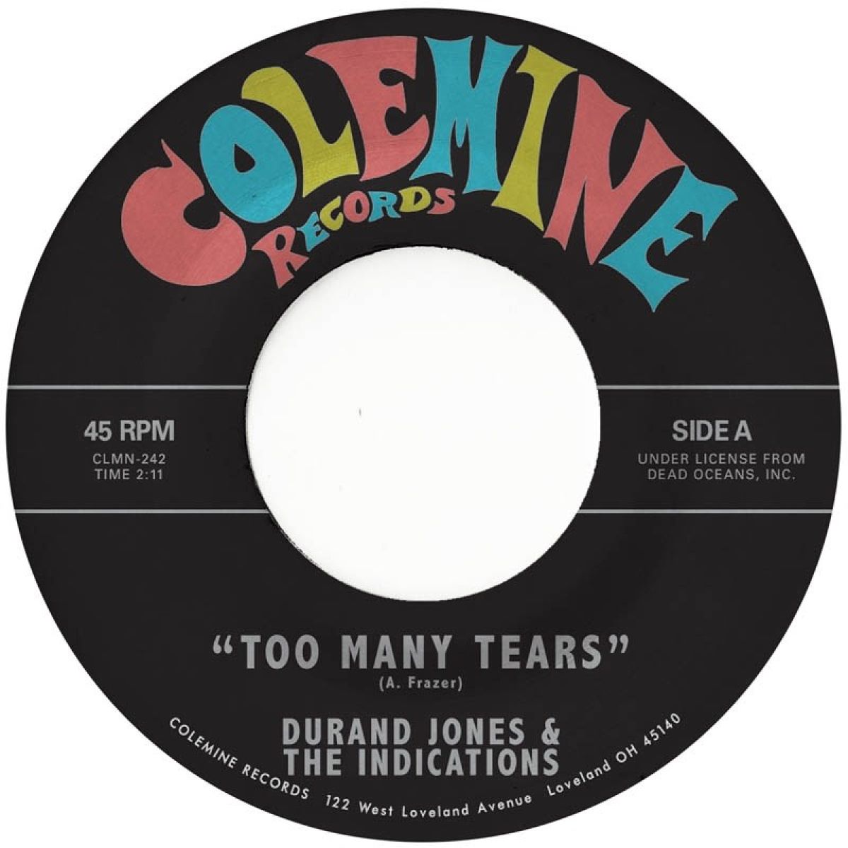 Afbeelding van Durand Jones & The Indications - Too Many Tears / Cruisin' To The Parque