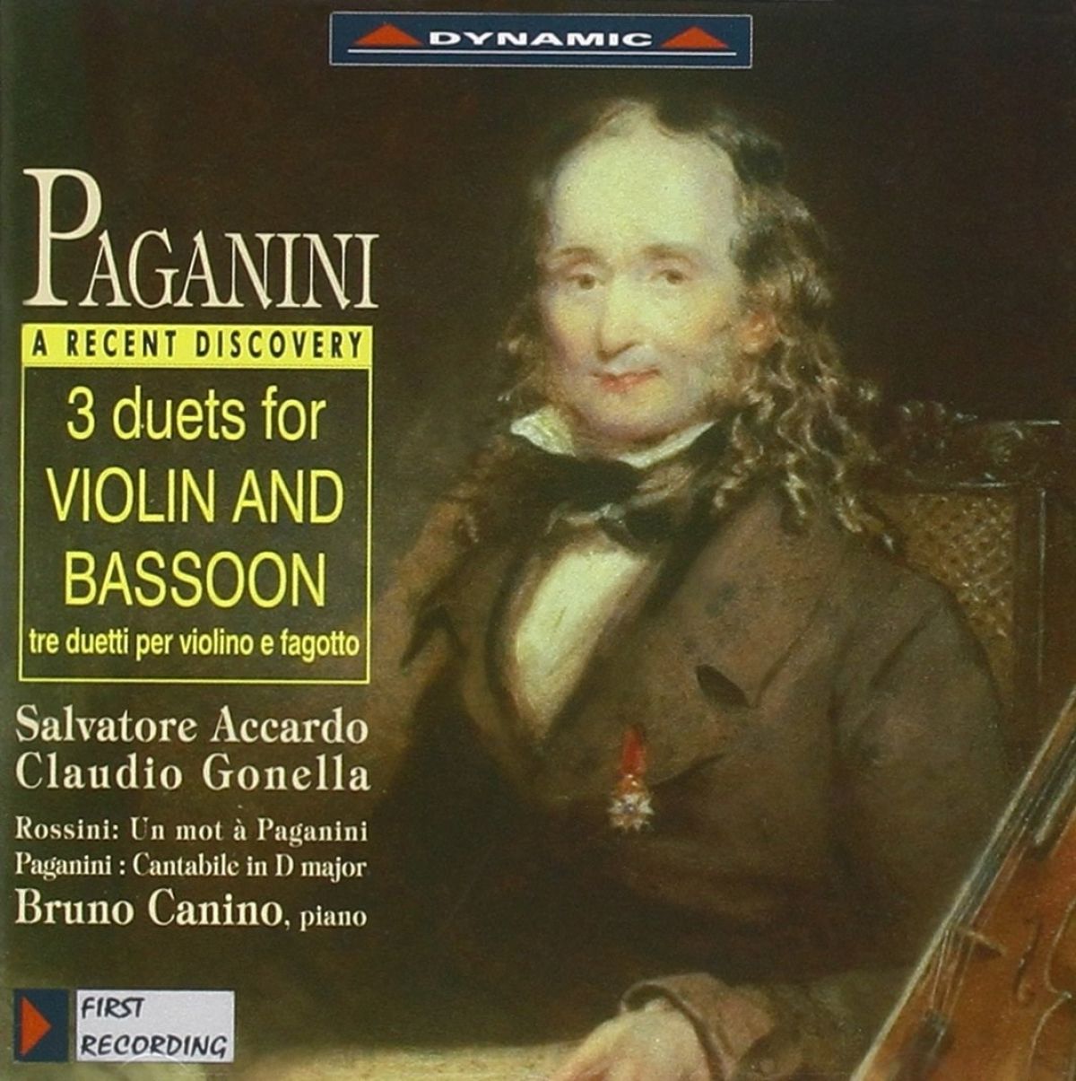 Afbeelding van Salvatore Accardo, Claudio Gonella, Bruno Canino - Paganini: Three Duets For Violin And Bassoon