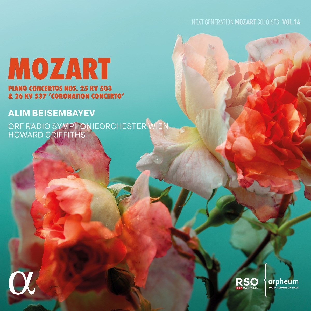 Afbeelding van Alim Beisembayev, ORF Radio Symphonieorchester Wien, Howard Griffiths - Mozart: Piano Concertos Nos. 25 Kv 503 & 26 Kv 537 "Coronation Concerto"