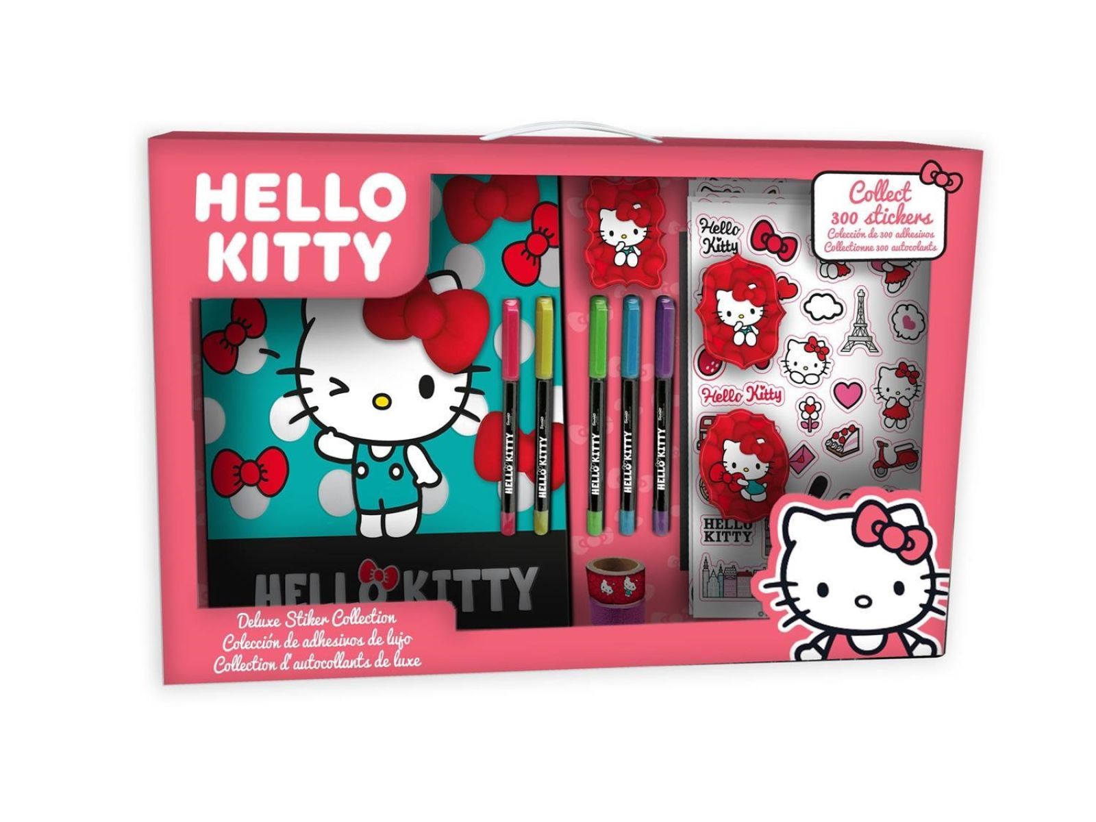 Afbeelding van Hello Kitty - Luxe schrijfset stickeralbum pennen en tape