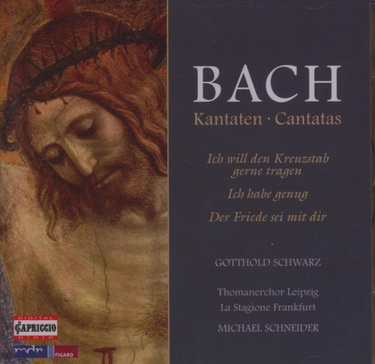 Afbeelding van Gotthold Schwarz, La Stagione Frankfurt, Michael Schneider - J.S. Bach: Cantatas Bwv 56, 82 & 158