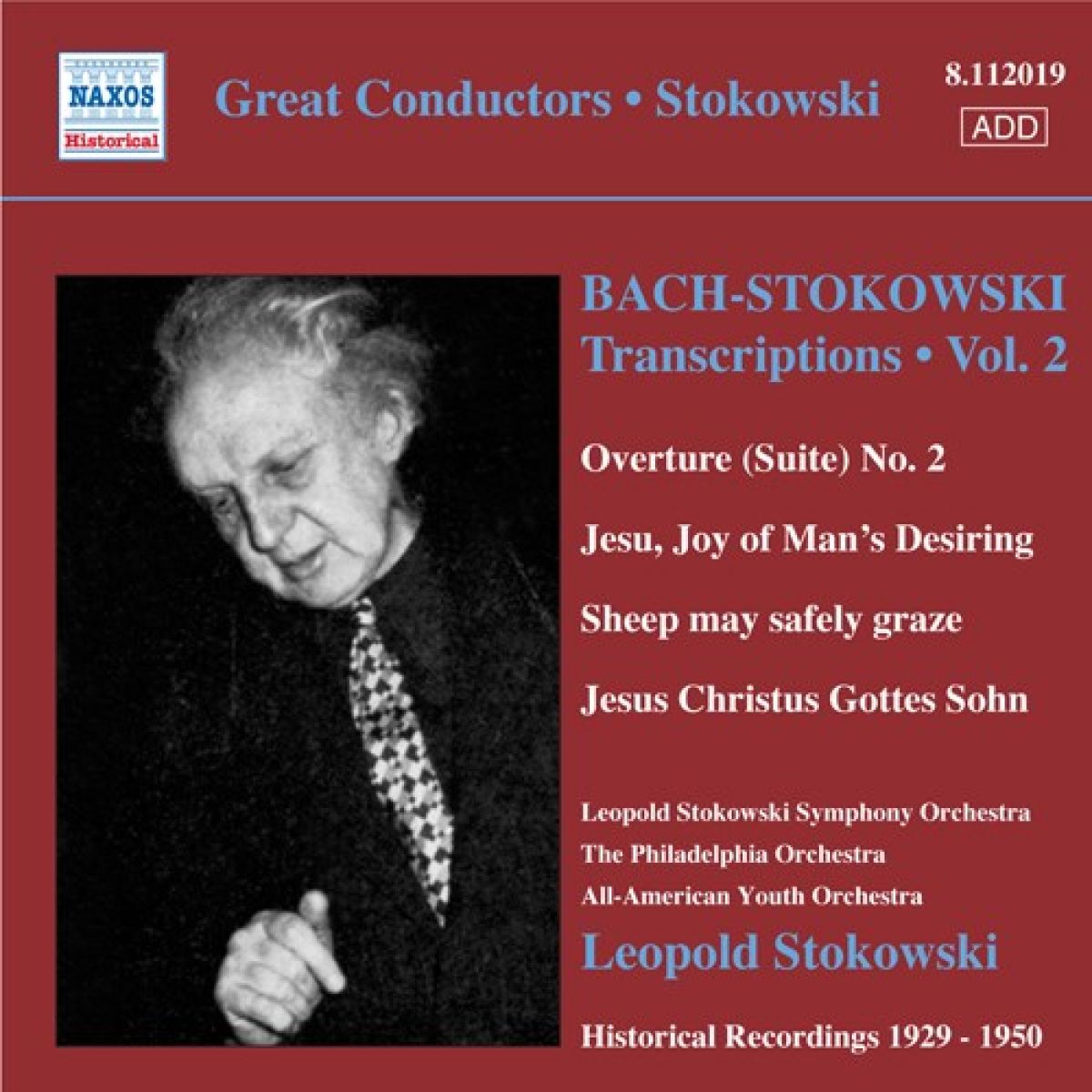 Afbeelding van Leopold Stokowski Symphony Orchestra, The Philadelpia Orchestra - J.S. Bach: Transcriptions Volume 2