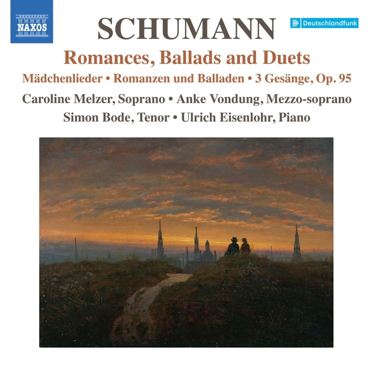 Afbeelding van Caroline Melzer, Anke Vondung, Simon Bode, Ulrich Eisenlohr - Schumann: Romances, Ballads And Duets (Mädchenlieder | Romanzen Und Balladen | 3 Gesänge, Op. 95)