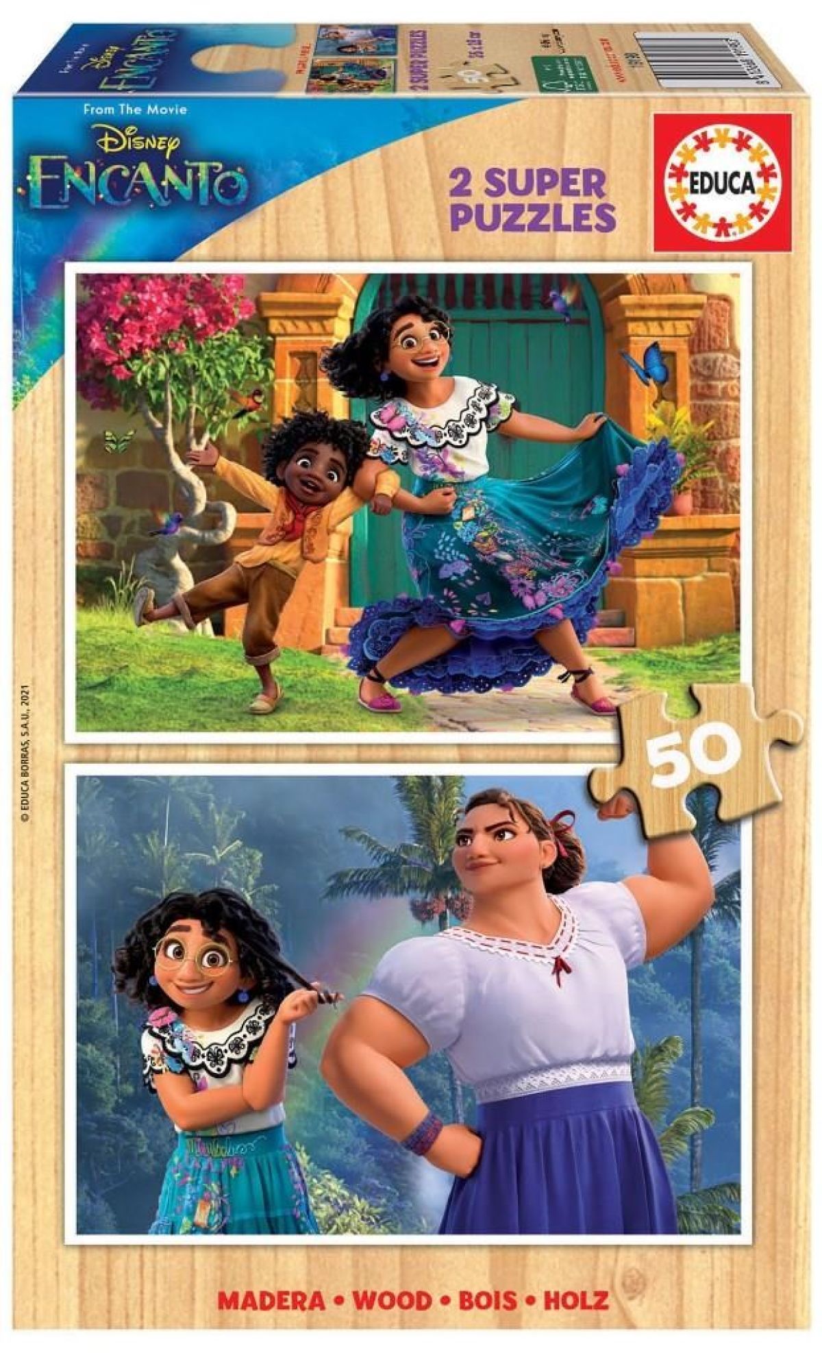 Afbeelding van Disney Encanto - Houten Puzzel (2 x 50 stukjes) 