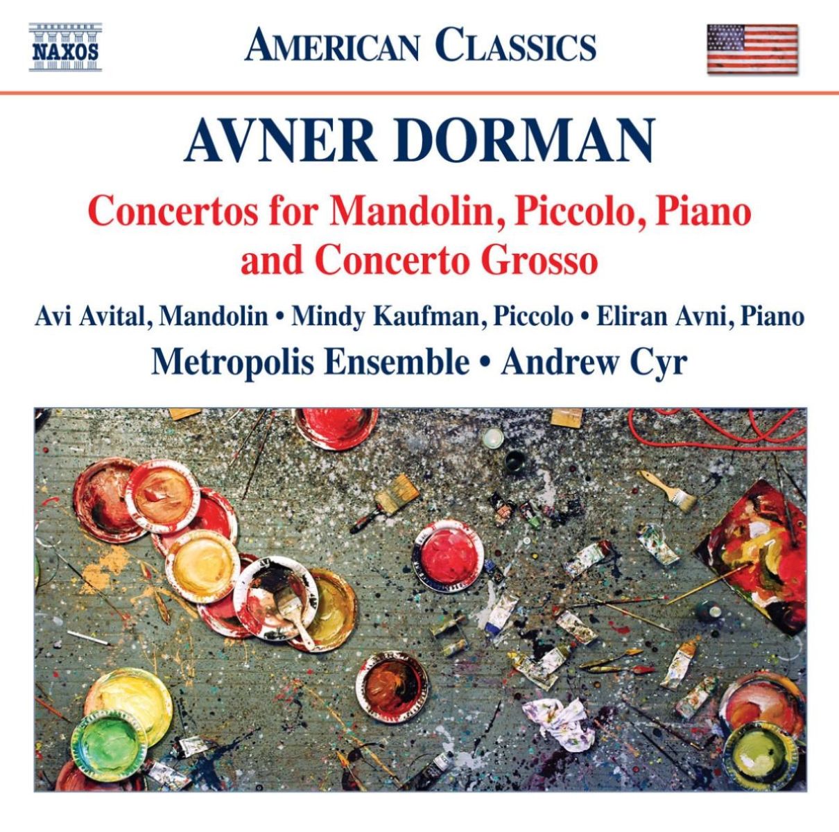 Afbeelding van Avi Avital , Mindy Kaufman , Eliran Avni, Metropolis Ensemble, Andrew Cyr - Dorman: Concertos For Mandolin, Piccolo, Piano And Concerto Grosso