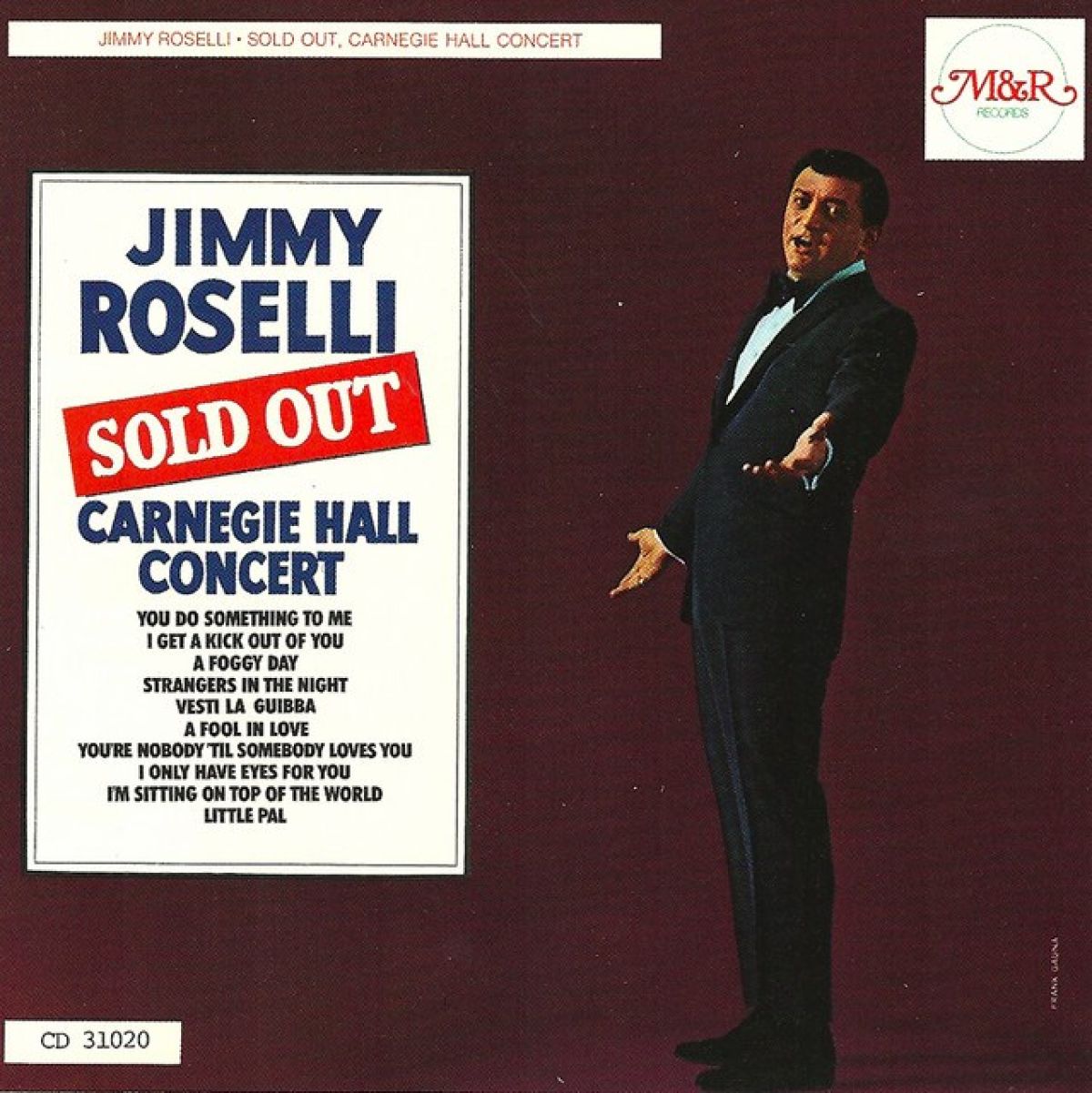 Afbeelding van Jimmy Roselli - Sold Out: Carnegie Hall Concert