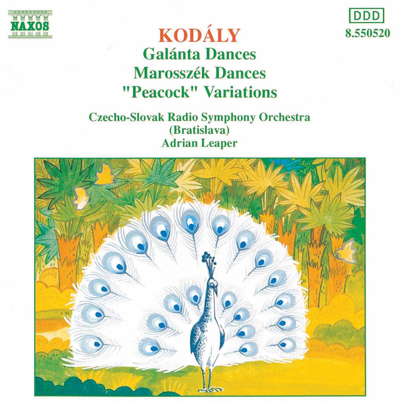 Afbeelding van Gabriel Koncer, Slovak Radio Symphony Orchestra & Adrian Leaper - Kodály: alanta Dances / Marosszek Dances / The Peacock