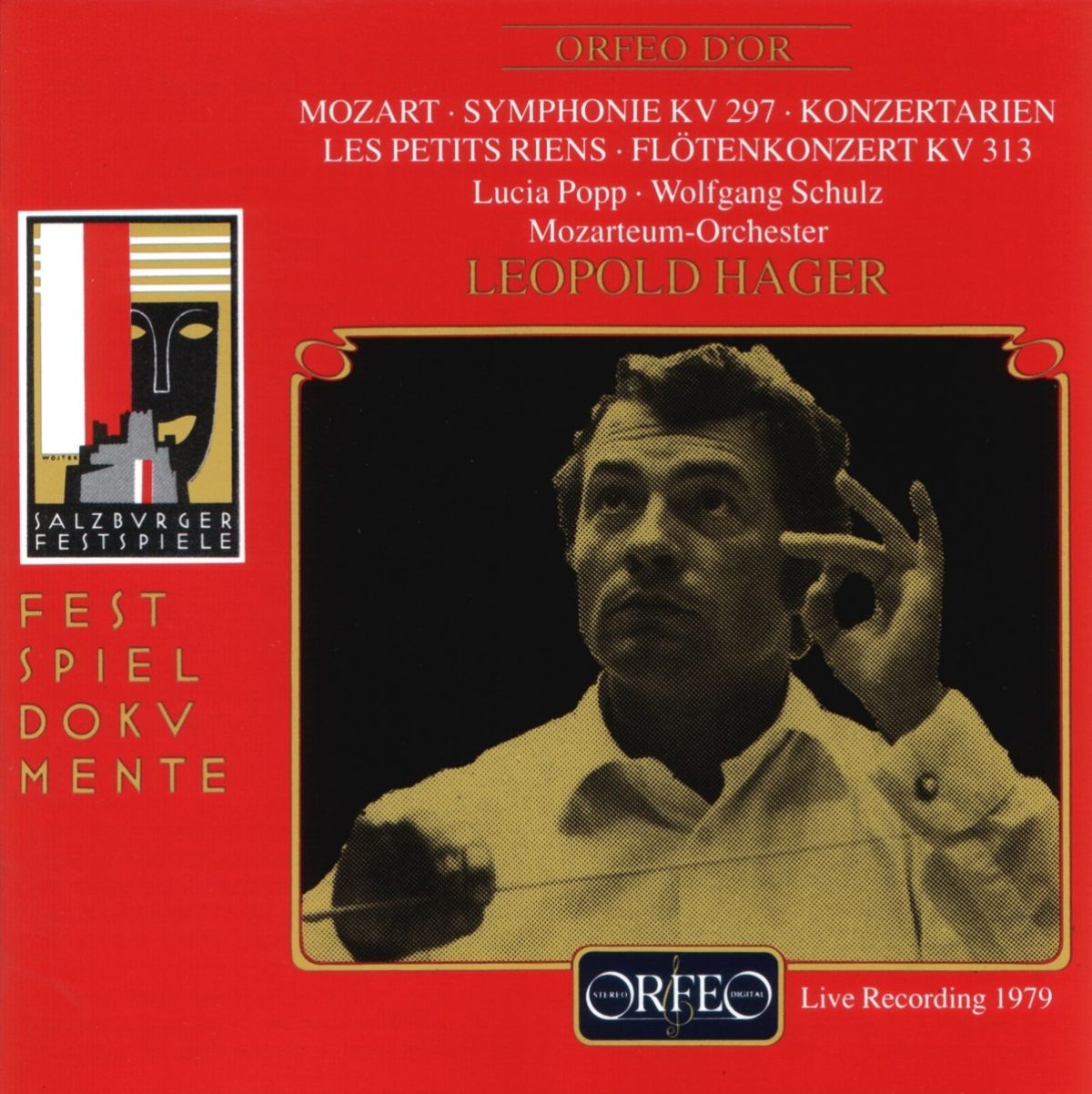 Afbeelding van Lucia Popp, Mozarteum-Orchester Salzburg, Leopold Hager - Mozart-Flötenkonzert KV 313-Konzertarien-Les Petits Riens