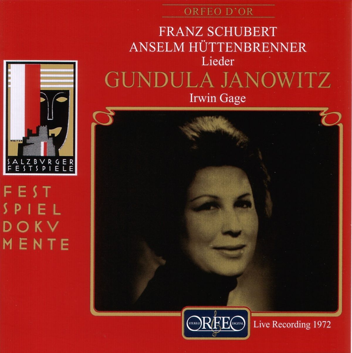 Afbeelding van Gundula Janowitz & Irwin Gage - Schubert/Hüttenbrenner: Lieder
