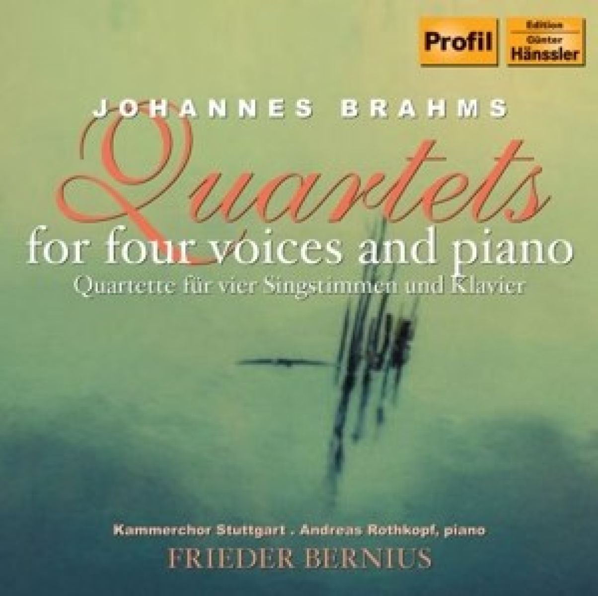 Afbeelding van Andreas Rothkopf, Kammerchor Stuttgart, Frieder Bernius - Brahms: Quartets For Four Voices And Piano