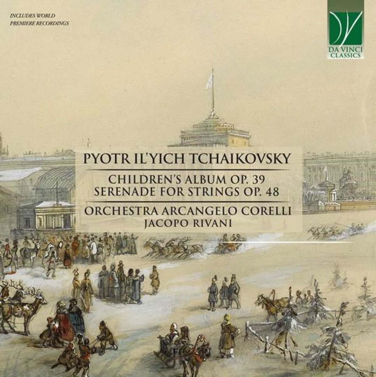 Afbeelding van Orchestra da Camera "Arcangelo Corelli", Jacopo Rivani - Tchaikovsky: Children’s Album Op. 39, Serenade For Strings Op. 48
