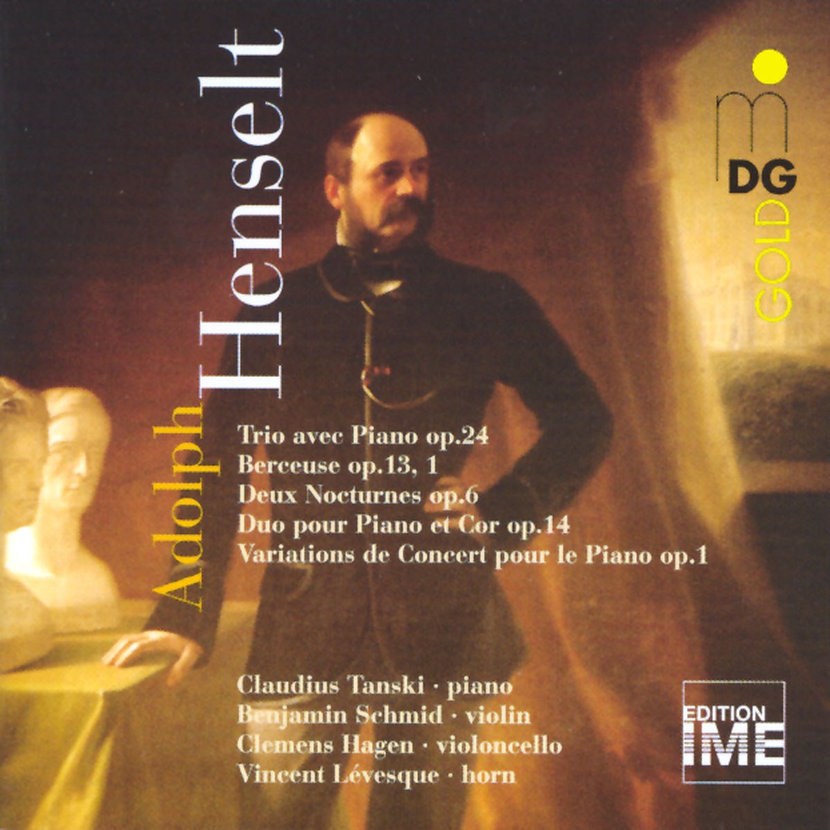 Afbeelding van Claudius Tanski, Benjamin Schmid, Clemens Hagen, Vincent Levesque - Henselt: Piano Trio, Duo, Variations