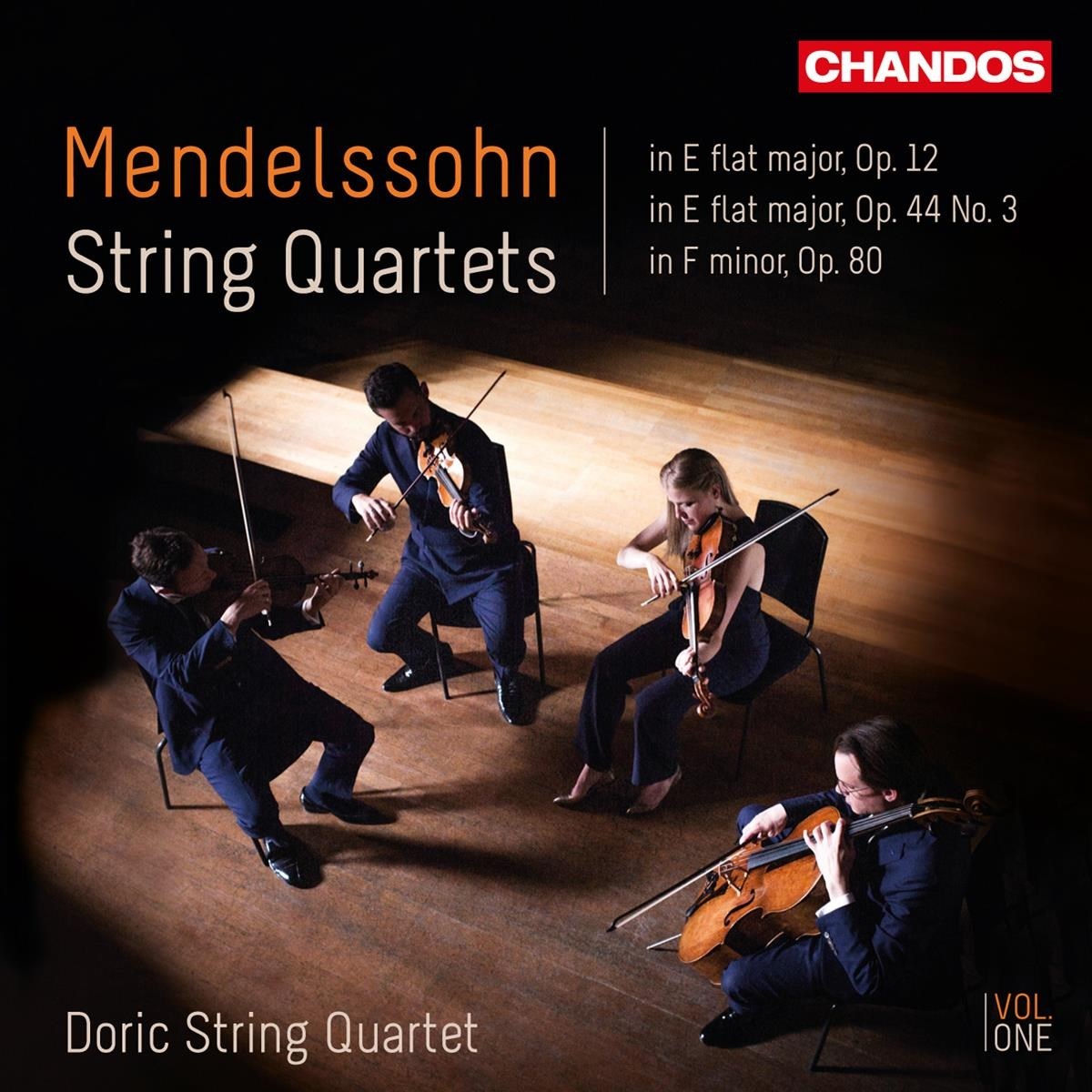Afbeelding van Doric String Quartet - Mendelssohn: String Quartets Vol. One (In E Flat Major, Op. 12 | In E Flat Major, Op. 44 No. 3 | In F Minor, Op. 80)