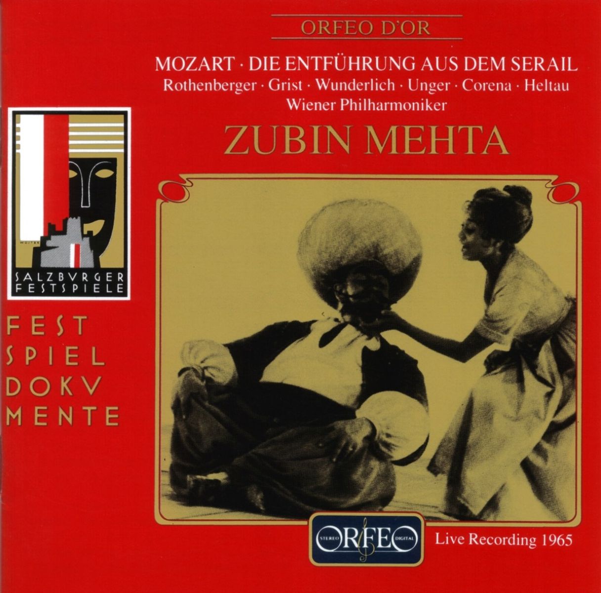 Fritz Wunderlich, Gerhard Unger, Fernando Corena, Michael Heltau, Wiener Philharmoniker, Zubin Mehta - Mozart: Die Entführung Aus Dem Serail