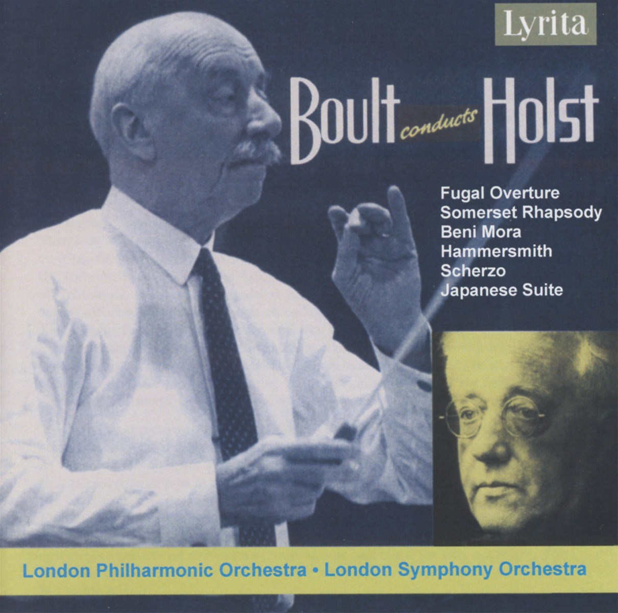 Afbeelding van London Symphony Orchestra, London Philharmonic Orchestra, Sir Adrian Boult - Holst: A Fugal Overture, A Somerset